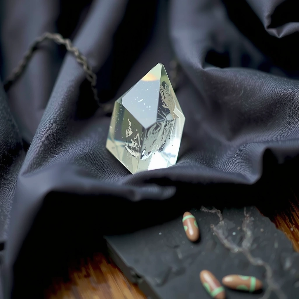 Kristallprisma auf Seide